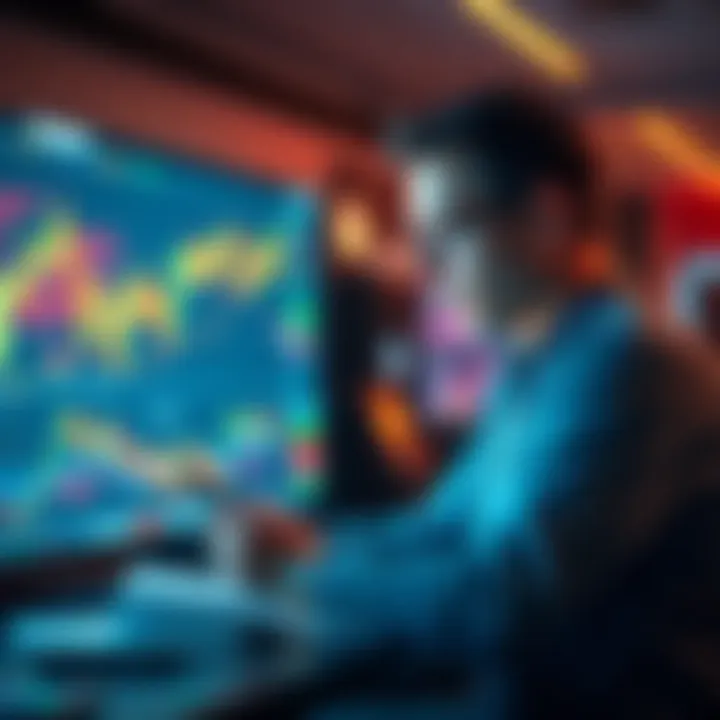 A beginner looking at cryptocurrency charts and notes, focused on learning safe trading practices.