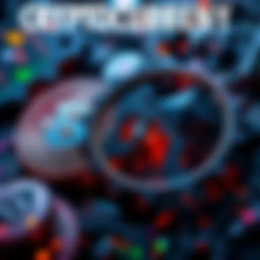 Cryptocurrency Future A visual representation of cryptocurrency trends with Bitcoin and Ethereum symbols, surrounded by gears symbolizing technology and AI.