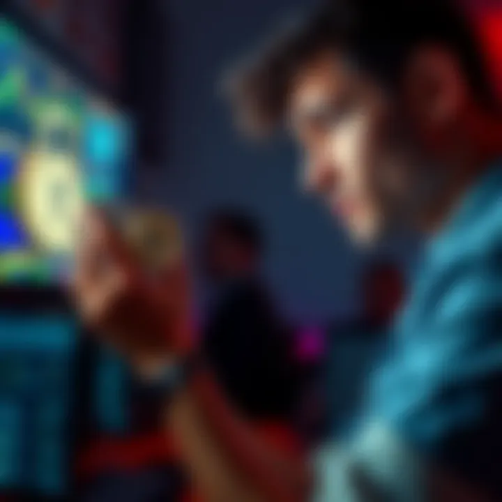 Cryptocurrency Tax Loss Person looking worried while holding a computer displaying a crypto wallet with a lock symbol, symbolizing lost access to cryptocurrency.