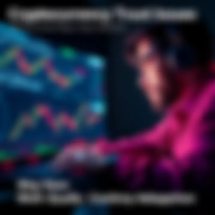 A person looking concerned while checking cryptocurrency charts on a laptop, symbolizing distrust in the crypto market