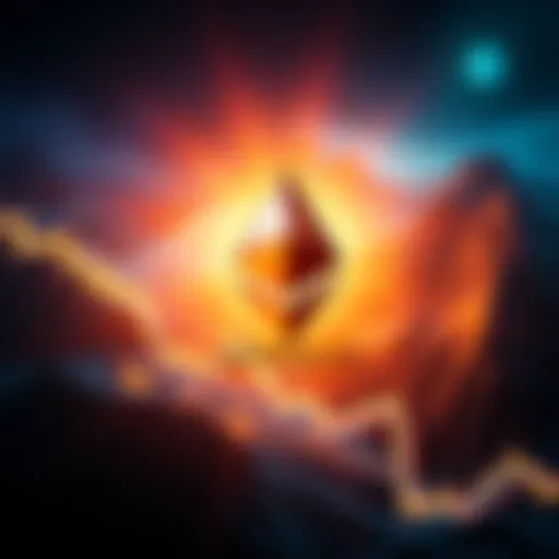 Culper Research logo with Ethereum logo and a graph showing decline, symbolizing the shorting of Ethereum.