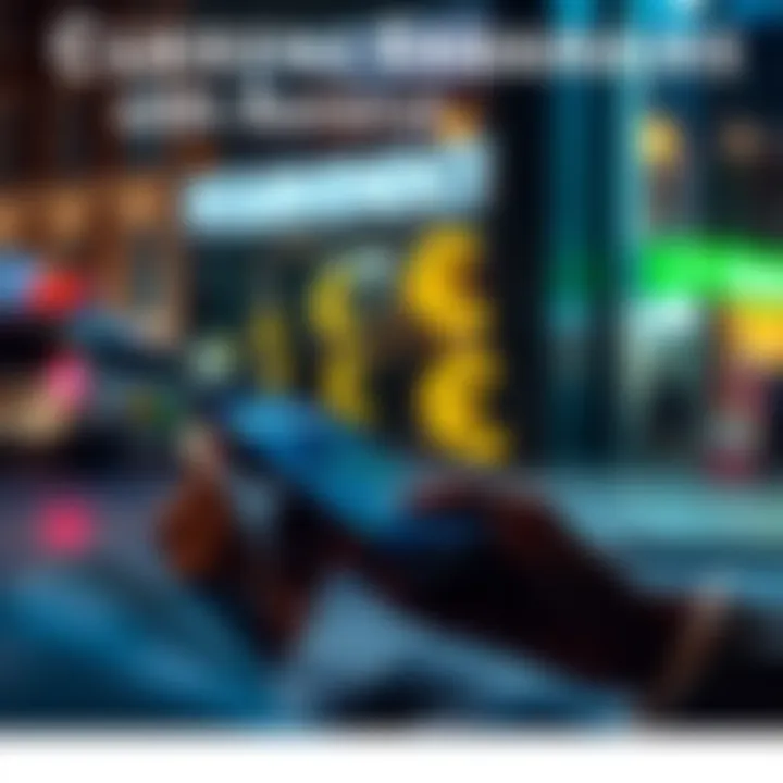 A person using a mobile app to convert euros to pounds, with visible currency symbols on the screen, symbolizing the transfer from a Dutch bank to a British bank.