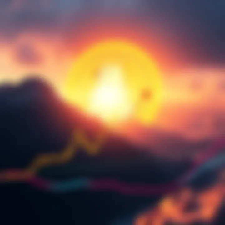 Graph showing Dogecoin price at $0.12345 with market trends