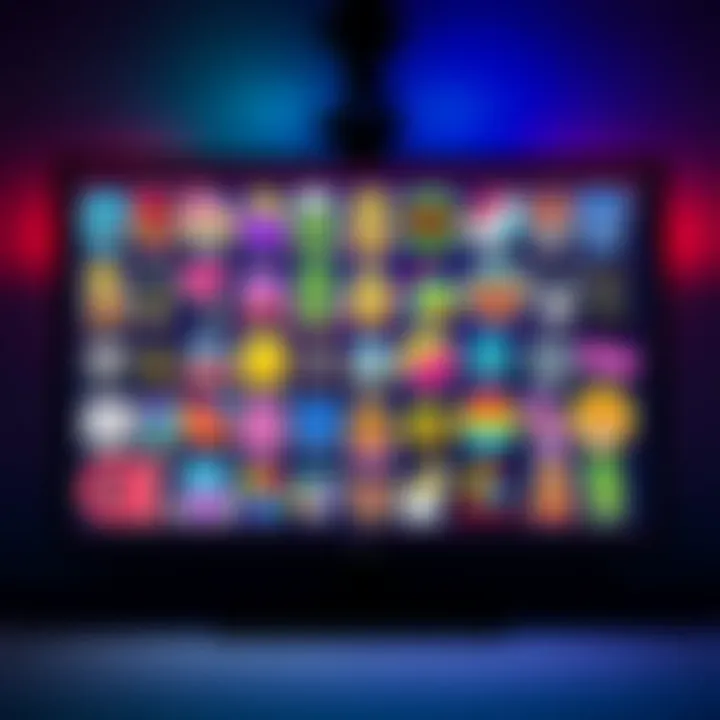 A variety of colorful custom sticker sets displayed on a digital screen, showcasing designs for use on the Nostr platform.