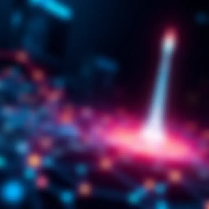 DAGKnight Launch Visualization A futuristic network illustration with glowing nodes and connections, symbolizing growth and excitement for the DAGKnight project launch.