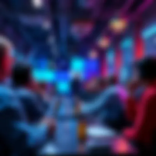 A vibrant online forum with people discussing cryptocurrency trends, DeFi strategies, and Ethereum insights in a lively chat environment.