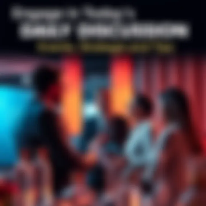 Group of people engaged in a discussion about current events and trading strategies