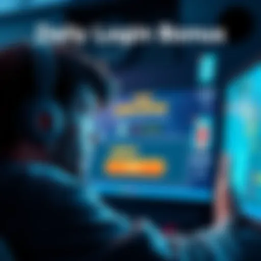 A frustrated player looking at their game screen showing a login bonus that hasn't updated.