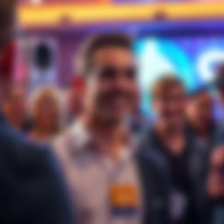 Darren at a Channel 9 promotional event with a cheerful group, but missing Chantel and Wyatt.