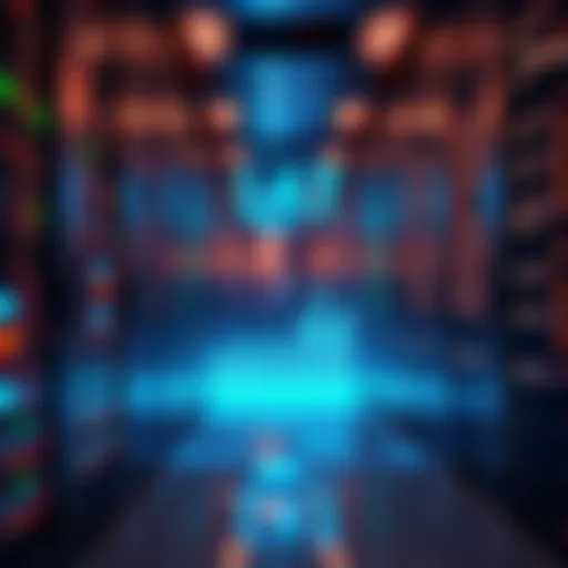 A modern data center filled with servers, with a focus on AI technology instead of cryptocurrency mining.