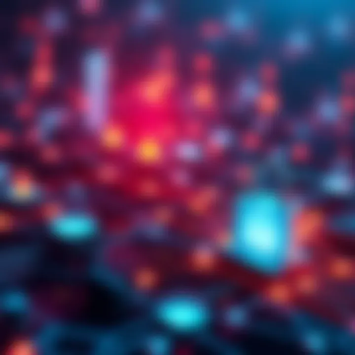 Decentralized Authentication for IoT e-Learning A visual representation of decentralized authentication in IoT e-learning, featuring interconnected devices and a secure digital lock symbol, showcasing security and technology in education.