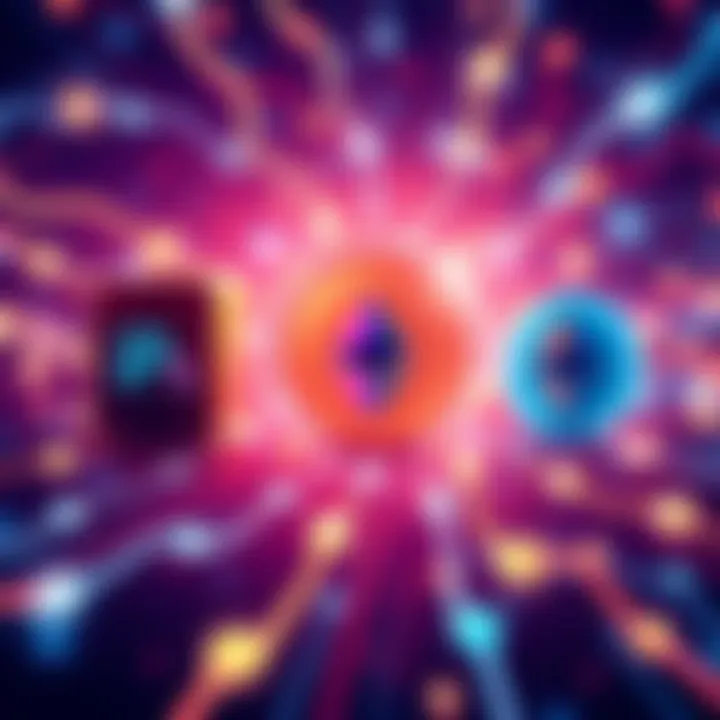 Illustration showing decentralized storage icons like IPFS and Arweave connected to an Ethereum blockchain, symbolizing integration for privacy apps.