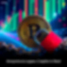 A digital representation showing a Bitcoin symbol with a lock and chains, highlighting the loss of privacy in cryptocurrency due to regulations and KYC requirements.