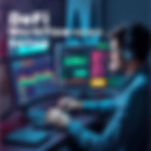 A person organizing their decentralized finance tools on a computer screen, with graphs and charts visible, illustrating efficient workflow management.