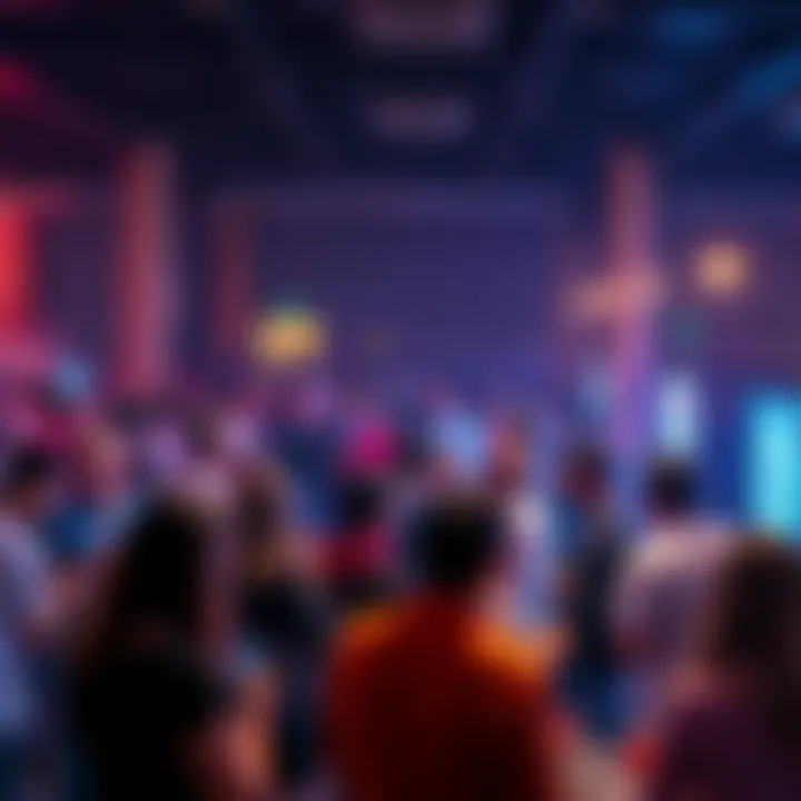 People gathering at a local meetup in Denver, discussing and socializing