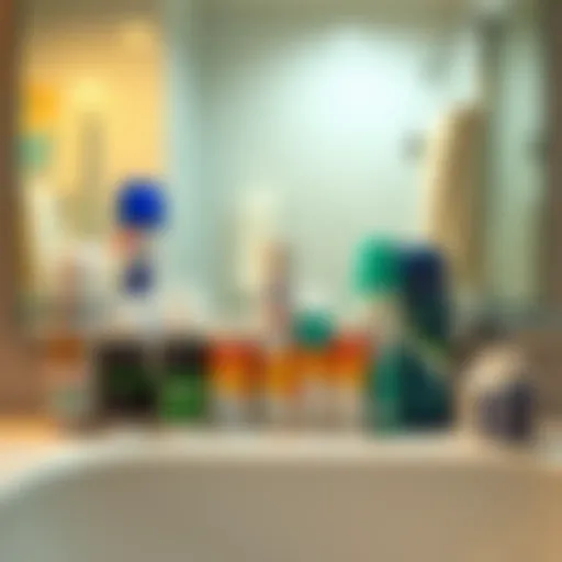 A variety of deodorants and antiperspirants displayed on a bathroom counter, highlighting options for combating underboob sweat