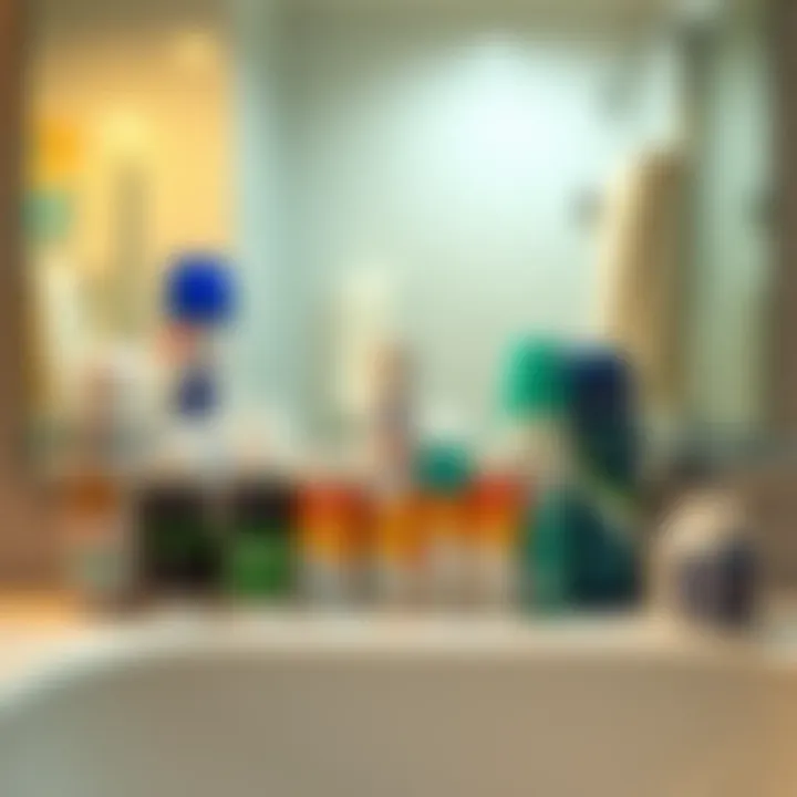 A variety of deodorants and antiperspirants displayed on a bathroom counter, highlighting options for combating underboob sweat