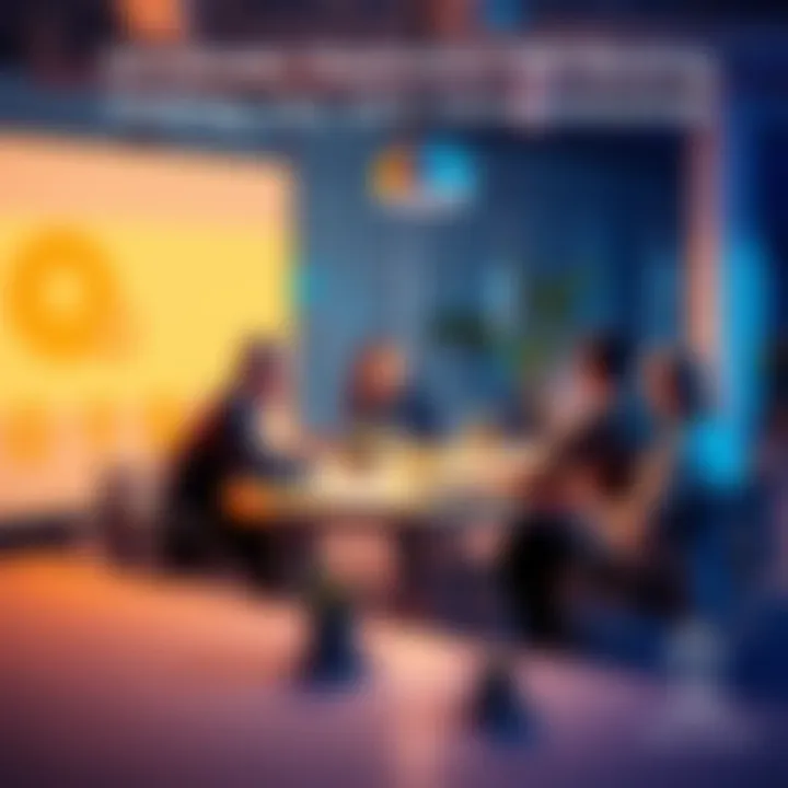 A group of people sitting at a table during the Developer Experience Working Group meeting discussing open-source initiatives