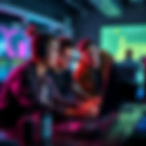 A group of developers collaborating on a computer to launch meme coins on the Solana blockchain