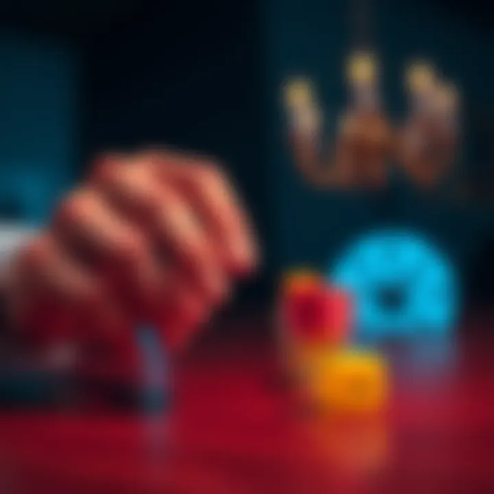A person rolling dice on a table to generate a seedphrase for crypto security