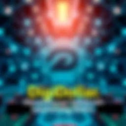 A graphic showing the DigiDollar logo with a background of the DigiByte blockchain network. It symbolizes the upcoming launch of the decentralized stablecoin.