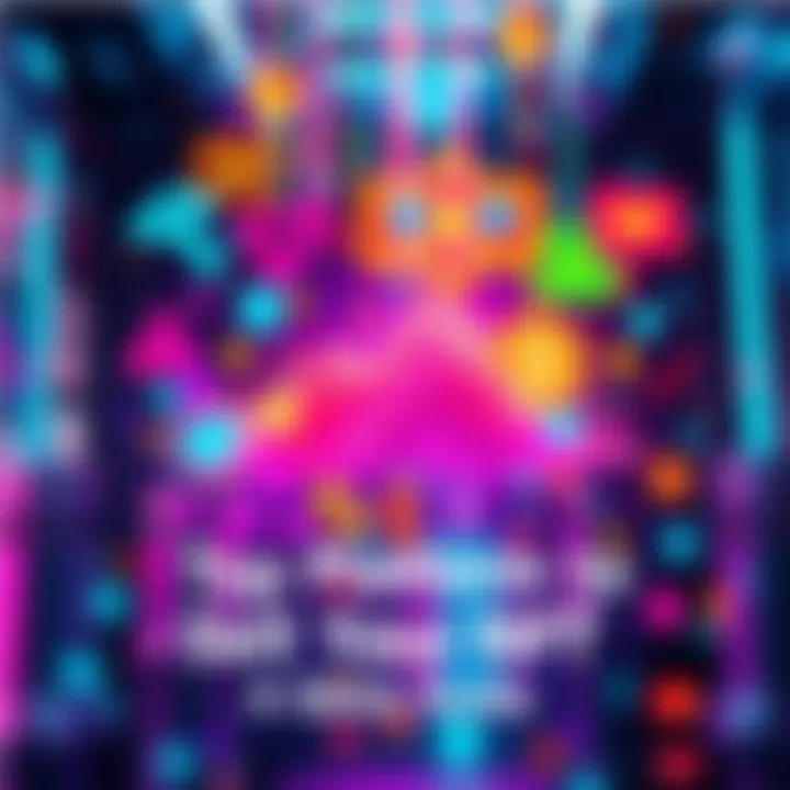 A colorful representation of digital art with NFT symbols and icons