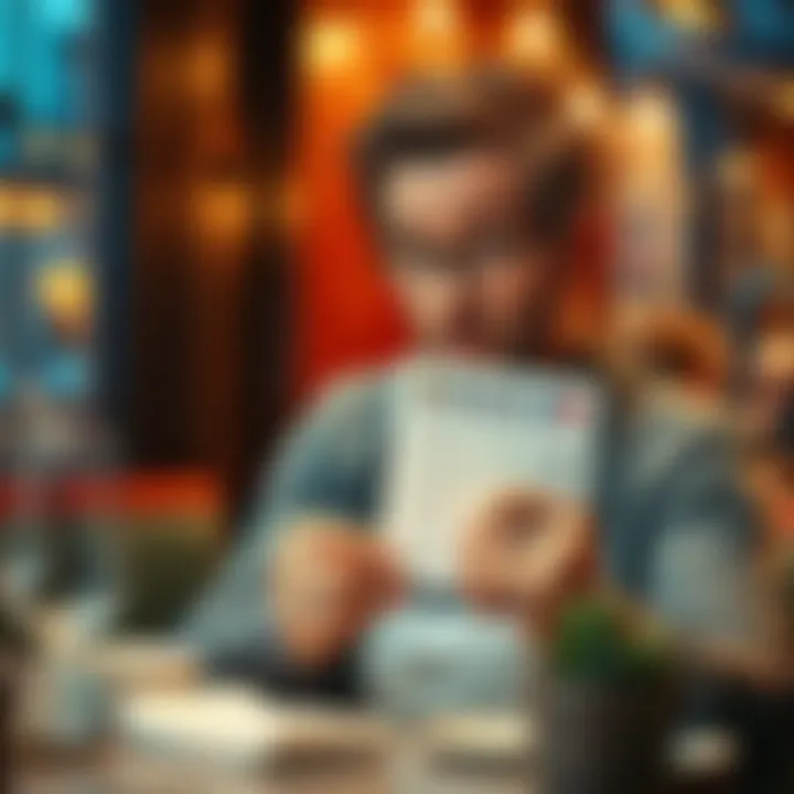 A diner looks surprised while holding a bill at a Paris hotel restaurant, showing a €6 surcharge for using a non-EU card.
