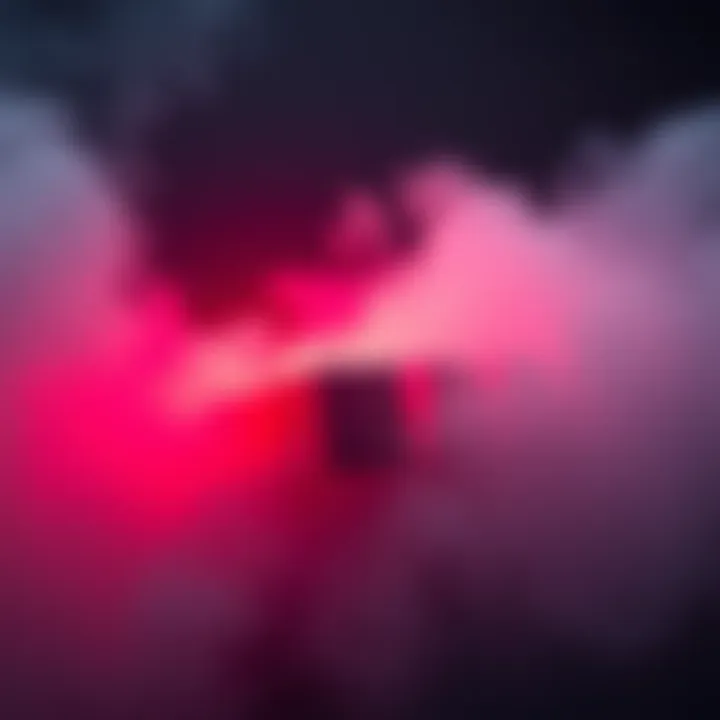 Ten parcels arranged in a line, gradually disappearing as they move into a mysterious mist.