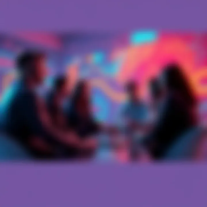 A group of people engaging in a discussion about AI and DeFi agents on Discord, sharing ideas and insights.