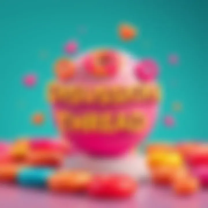 A colorful graphic representing a discussion thread with donuts and chat bubbles