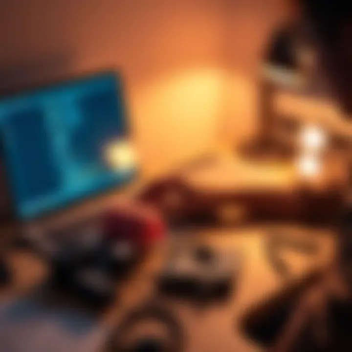 A person assembling a DIY cold wallet with a laptop, cables, and a hardware device on a desk