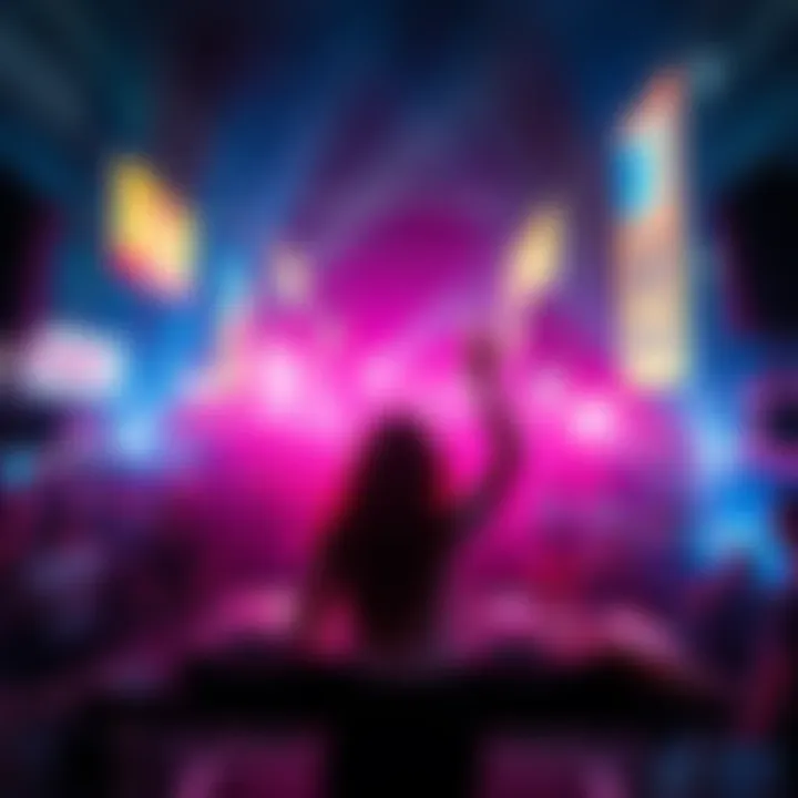 Crowd enjoying music at BitMart's Web3 festival in Lan Kwai Fong, Hong Kong, with DJ Sally on stage