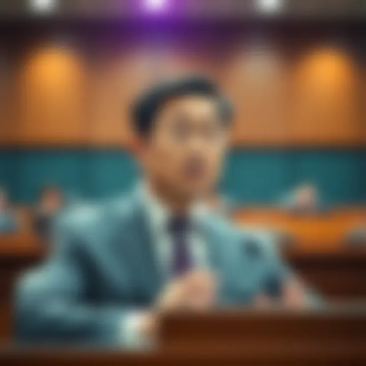 Do Kwon, co-founder of Terraform Labs, arguing for a five-year prison sentence limit in a US courtroom