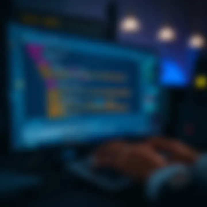 A computer screen displaying Docker error messages and troubleshooting steps, with a person typing on a keyboard in the background.