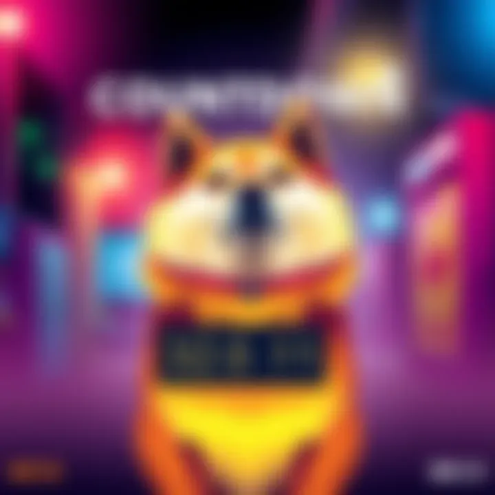 A colorful graphic featuring a Doge dog with a countdown clock, symbolizing the daily updates towards the price target of $250.11.