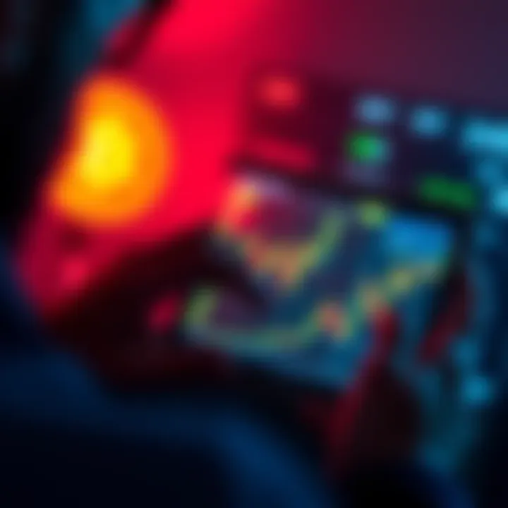 A person looking at a Dogecoin chart on a phone while contemplating investment choices