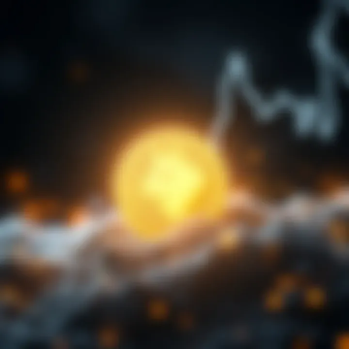 A digital representation of Dogecoin approaching the $0.10 mark, showing upward trends and investor excitement.
