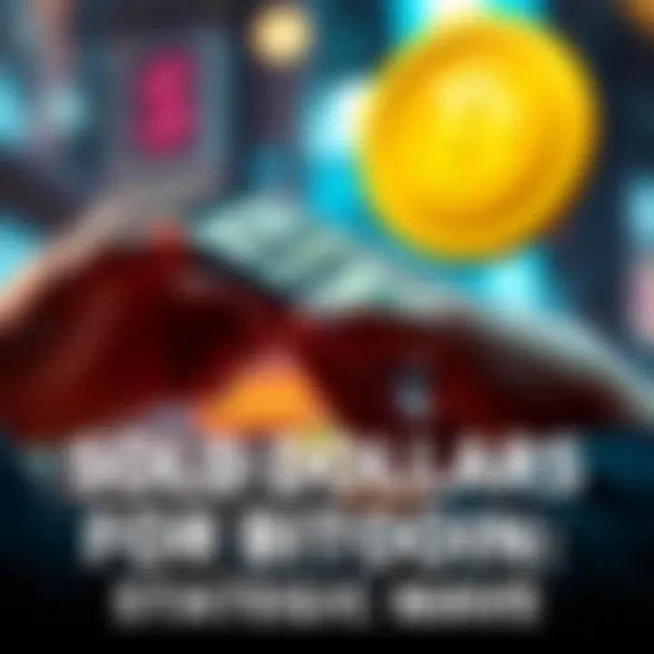 A person exchanging US dollars for Bitcoin on a smartphone app, representing a financial decision in cryptocurrency investment.