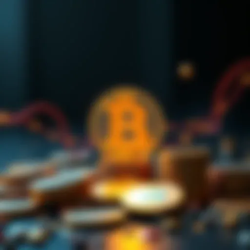 Visual representation of $DOOGLE cryptocurrency with a symbol and coins showing the airdrop process