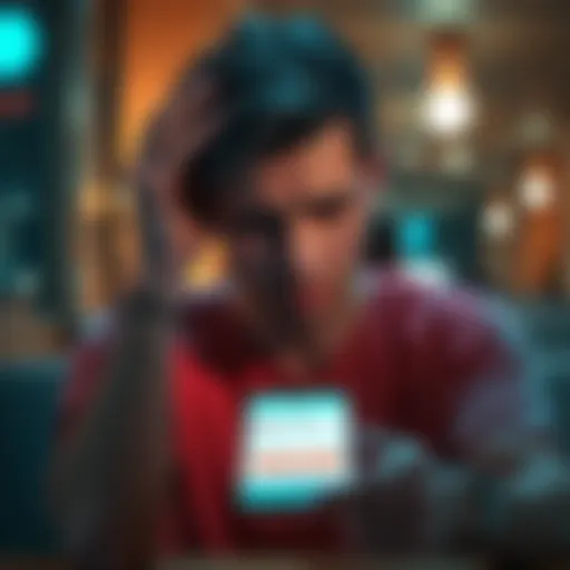 A frustrated customer looks at their DoorDash app showing account credits instead of a refund request confirmation.