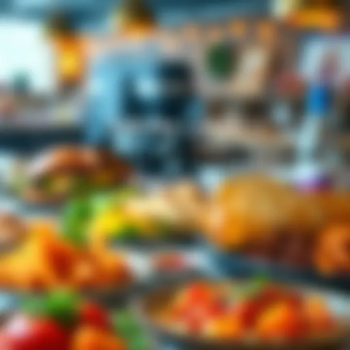 DoorDash Promo Code A vibrant graphic showing a DoorDash promo code with delicious meals in the background.