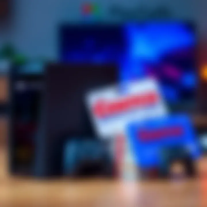 A stack of Costco gift cards next to a PlayStation 5 console, illustrating a discount strategy for purchasing a gaming console through Doordash.