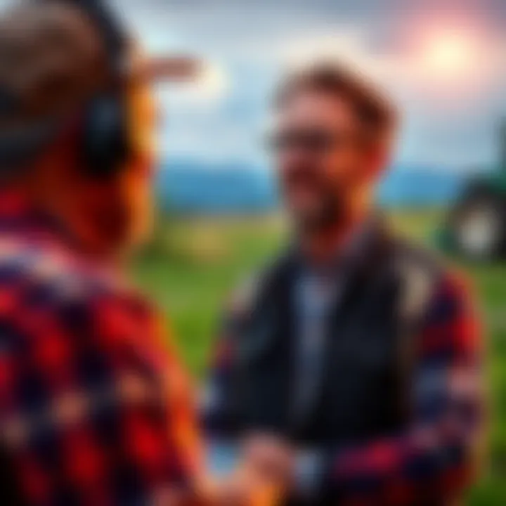 DOVU CEO Irfon Watkins speaks about tokenizing carbon credits with American farmers, set against a backdrop of farmland and technology