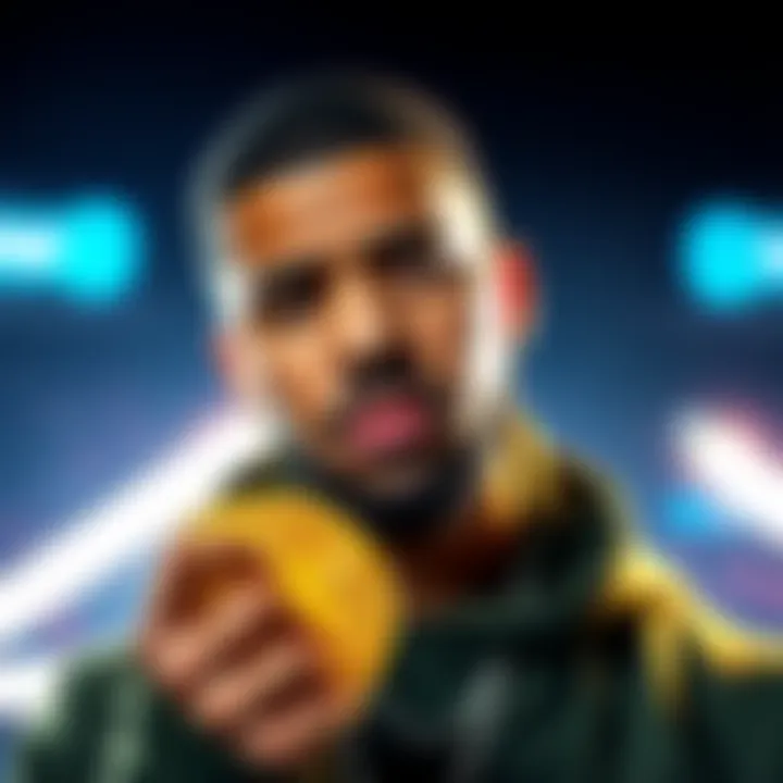 Drake looking concerned while holding a Bitcoin symbol, representing his failed investment.