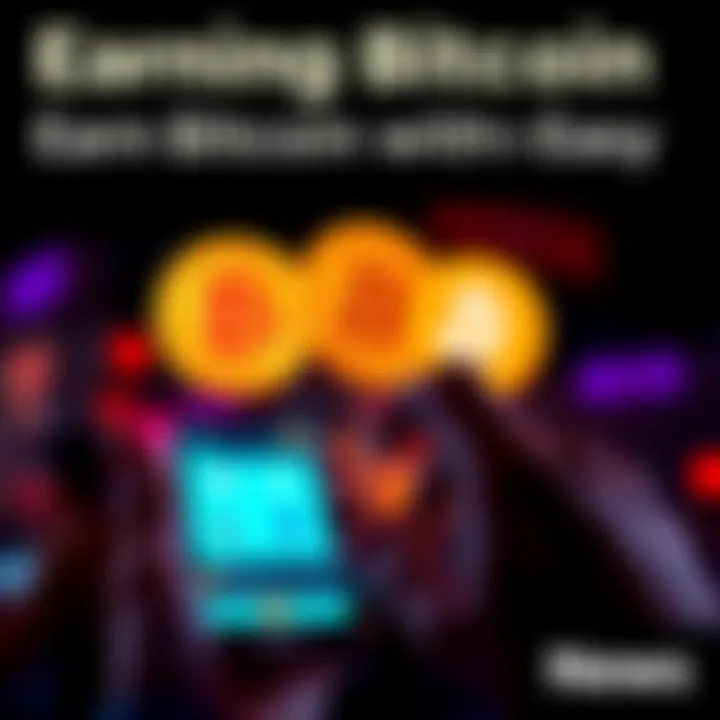 A person using a smartphone showing apps like Fold and Lolli to earn Bitcoin