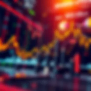 A graphic showing rising stock charts and economic symbols, indicating earnings predictions for the upcoming Thursday.