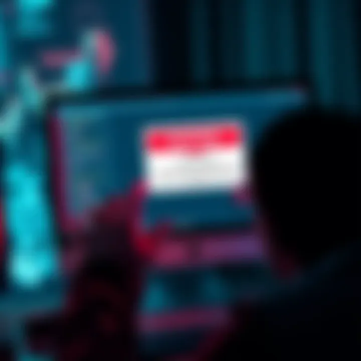 A person looking at a suspicious email on a computer screen, showing a KYC confirmation message