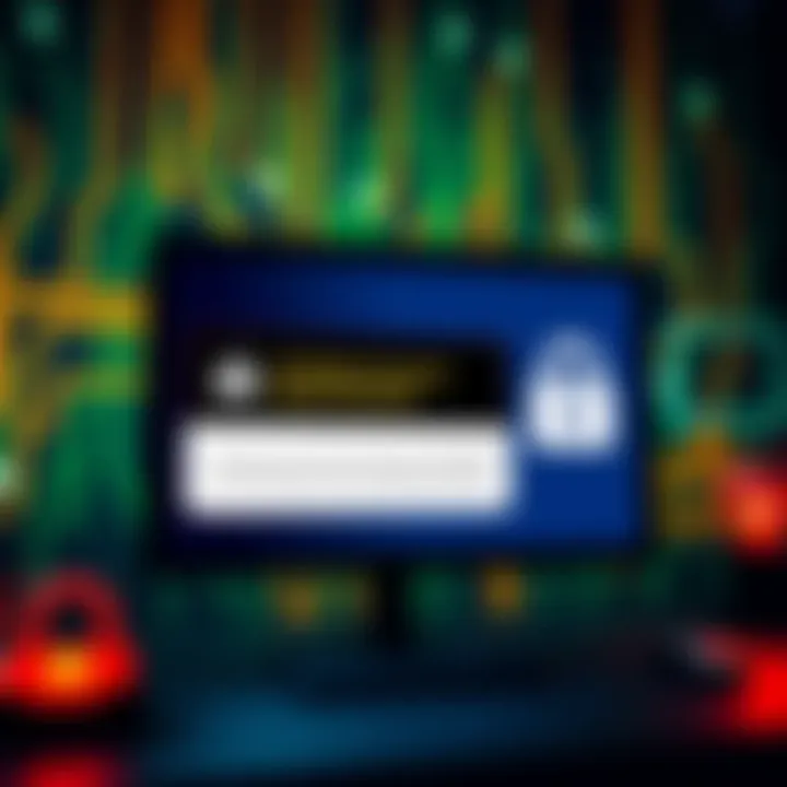 A computer screen showing a notification about a hacked account with warning signs about email security