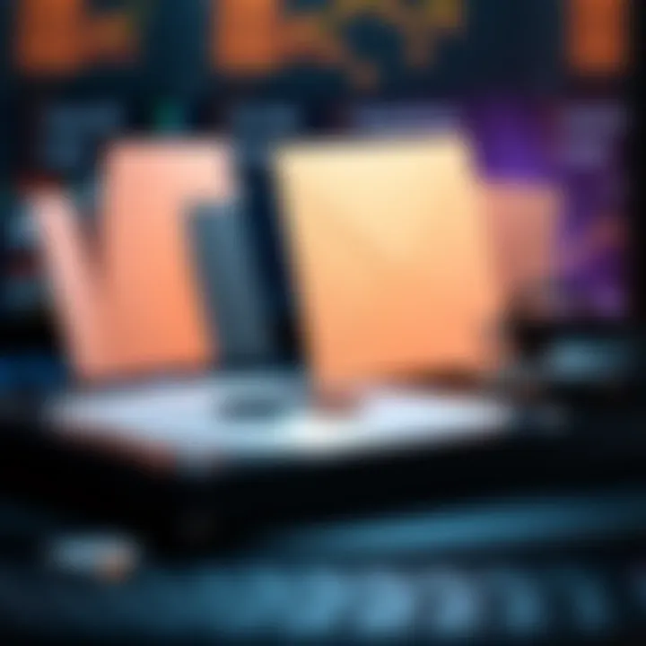 A hard drive with open emails and documents on a screen, hinting at secrets related to Satoshi Nakamoto.