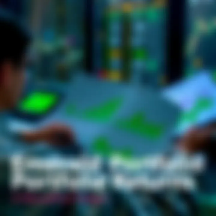 A person examining financial reports and graphs related to the Emerald Portfolio's performance.